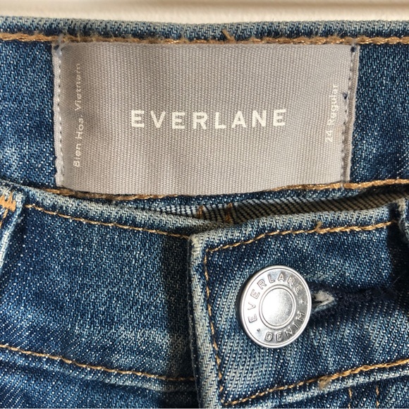 Everlane The Mid-Rise Skinny Jeans Women's Size 24 Medium Blue Stretch Denim - Picture 14 of 16